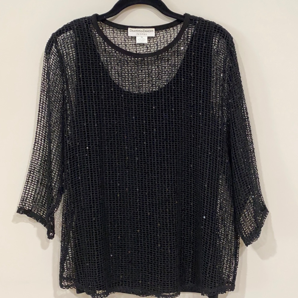 Draper’s & Damon’s Petite Fishnet Top